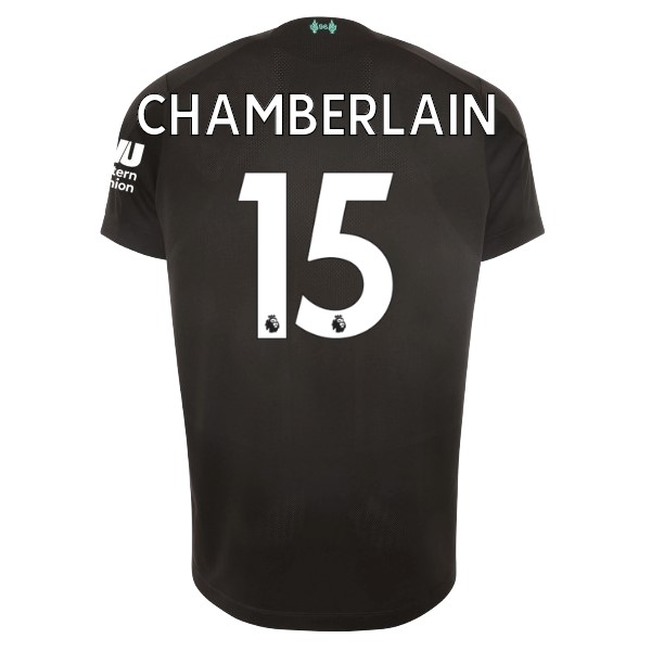 Trikot Liverpool NO.15 Chamberlain Ausweich 2019-20 Schwarz Fussballtrikots Günstig